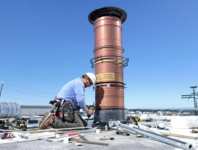 Installed chimney liner by Carson Chimney Sweep in Carson, CA