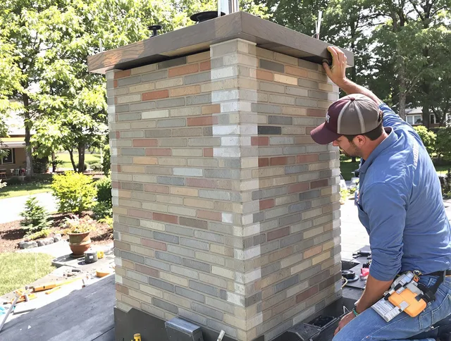 Carson Chimney Sweep completing a modern chimney remodel in Carson, CA