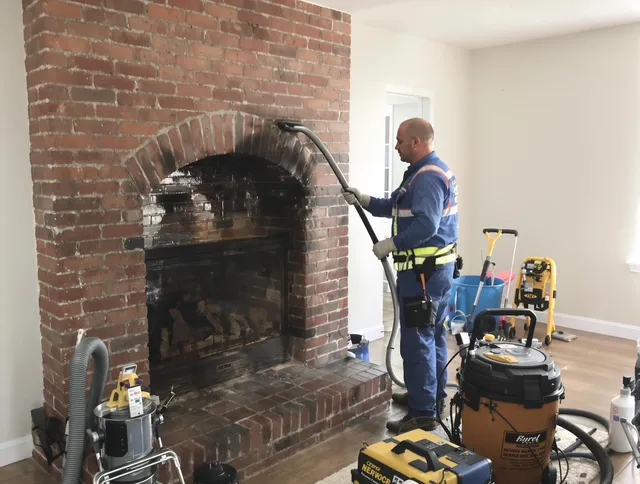 Carson Chimney Sweep expert performing detailed chimney sweep in Carson, CA