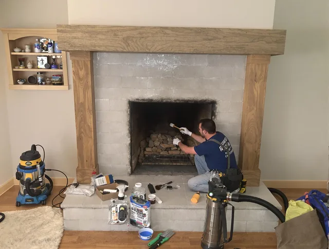 Detailed creosote removal process by Carson Chimney Sweep in Carson, CA